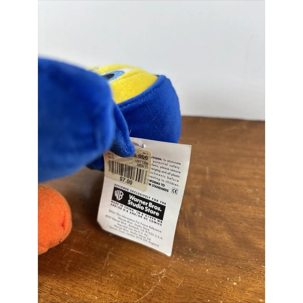 Warner Bros Studio Store TWEETY SKELETON Bean‎ Bag Plush Looney Tunes 1998